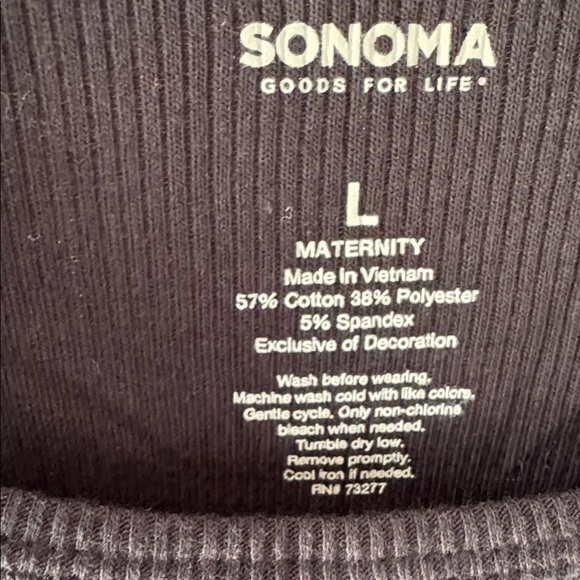 Sonoma Maternity dress Ribbed Sleeveless Stetch Midi NEW cinch sides large - Picture 3 of 3